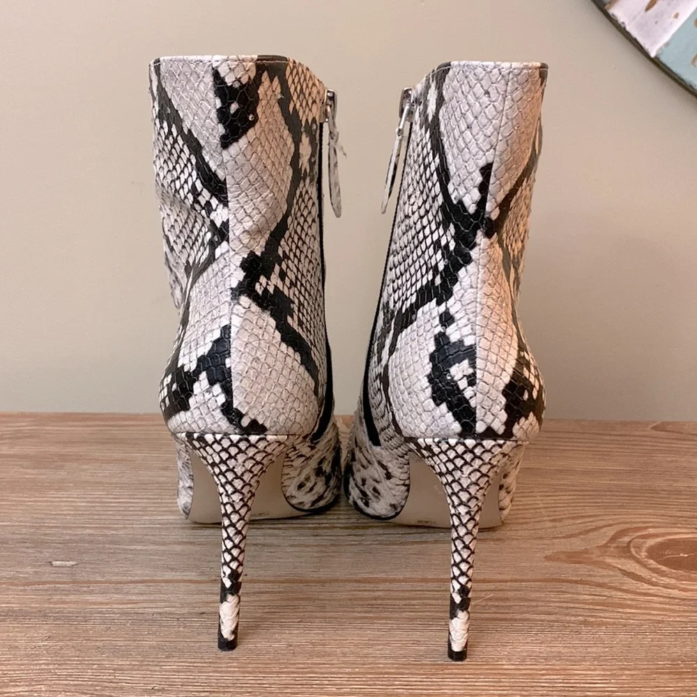 JLO Jennifer Lopez Frankalina bootie - faux snakeskin & rhinestones